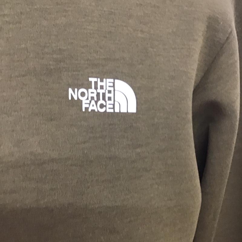 ザノースフェイス THE NORTH FACE パーカー 長袖 nt12086 ランニングスウェット プルオーバー L ロゴ、文字 カーキ / カーキ /  メンズ USED 古着 中古 10125611