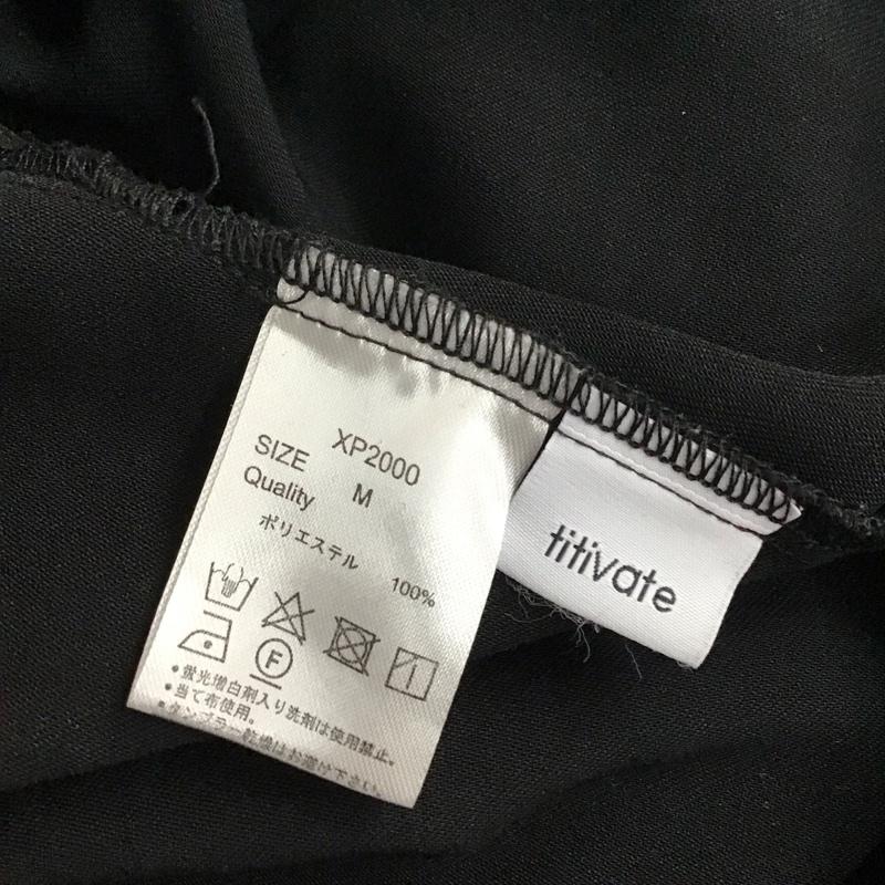 ティティベイト titivate ワンピース ロングスカート 半袖ロングワンピース フレアスカート 切り替えワンピース M 無地 黒 / ブラック / レディース USED 古着 中古 10115171
