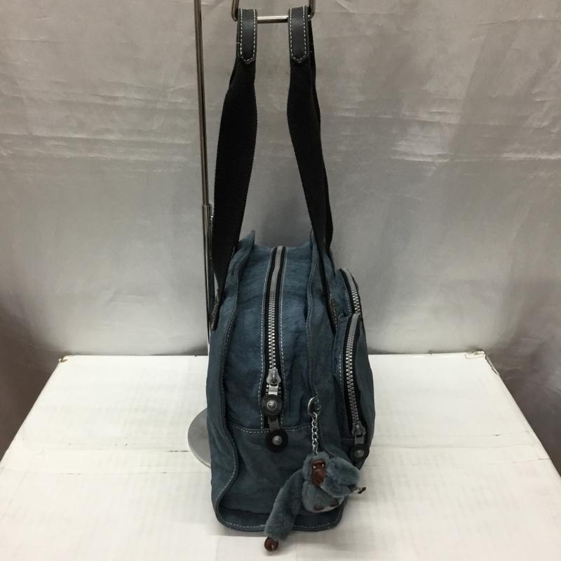 キプリング kipling トートバッグ トートバッグ ゴリラ ロゴ、文字 青 / ブルー / X 黒 / ブラック / レディース USED 古着 中古 10118682