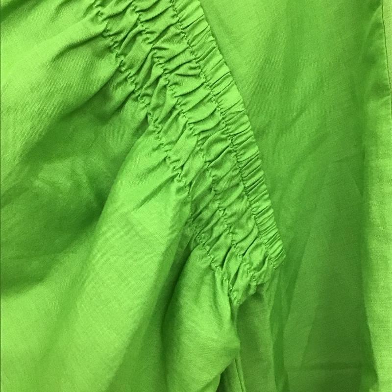 レプシィム LEPSIM カットソー 半袖 LP062439AD 異素材フリルチュニック フリル袖Tシャツ FREE 無地 緑 / グリーン / レディース USED 古着 中古 10131755