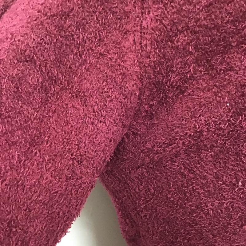 アクシーズファム axes femme ニット、セーター 長袖 長袖ニットカットソー ニット セーター クルーネックニット ファー付き M 無地 えんじ / ワインレッド / レディース USED 古着 中古 10107710