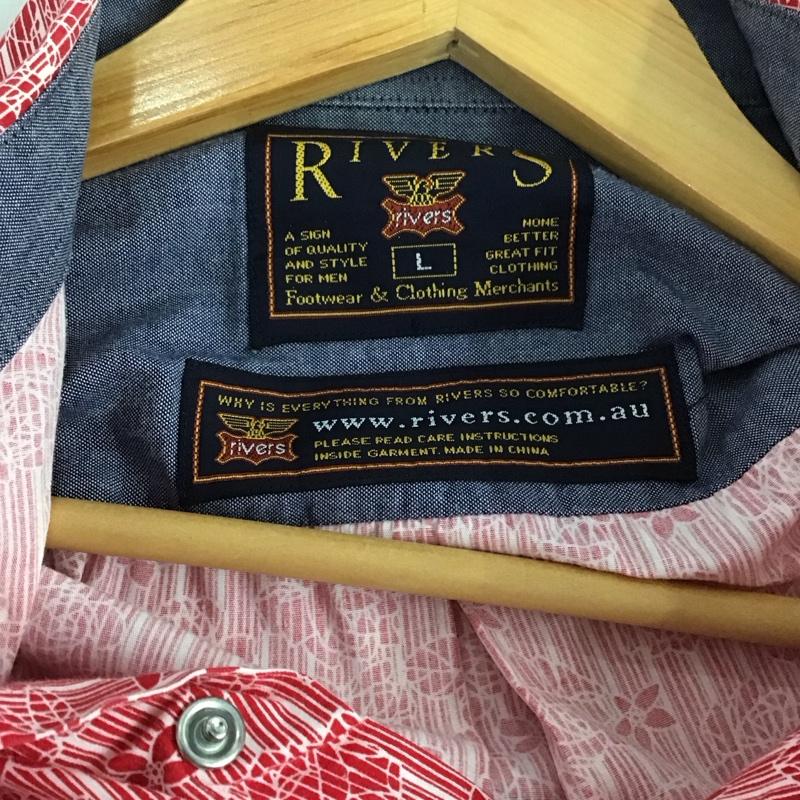 古着 USED シャツ、ブラウス 半袖 半袖シャツ プリントシャツ ポケットシャツ L プリント 白 / ホワイト / X 赤 / レッド / メンズ USED 古着 中古 10146722