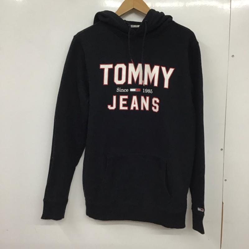 トミー ジーンズ TOMMY JEANS パーカー 長袖 長袖パーカー プルオーバーパーカー スウェット S ロゴ、文字 黒 / ブラック / メンズ USED 古着 中古 10136617