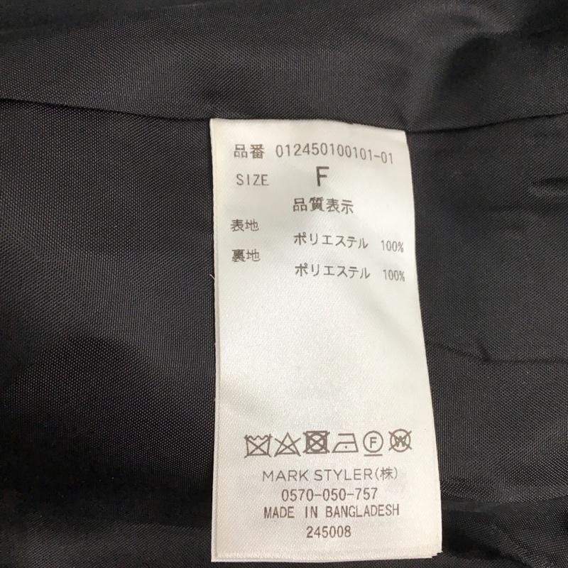 ムルーア MURUA ジャケット、上着 ジャケット、ブレザー 012450100101-01 シェイプウエストオーバージャケット タグ付き FREE 無地 黒 / ブラック / レディース USED 古着 中古 10123202