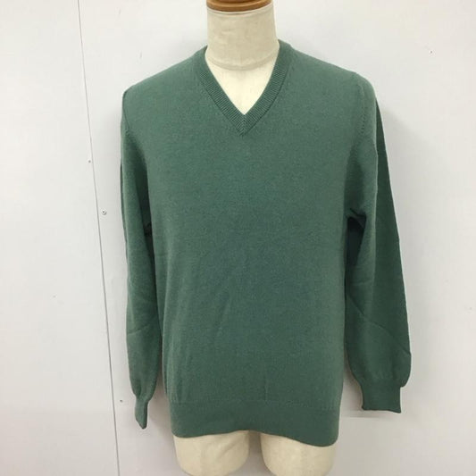 ブルックスブラザーズ BROOKS BROTHERS ニット、セーター 長袖 長袖ニットカットソー ニット セーター Vネックニット M 無地 緑 / グリーン /  メンズ USED 古着 中古 10113620