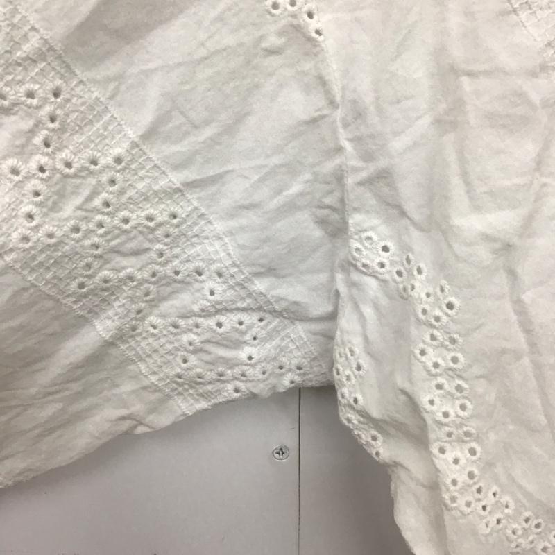 ローリーズファーム LOWRYS FARM カットソー 長袖 LF620088TS スカラップレースブラウス FREE 刺繍 白 / ホワイト / レディース USED 古着 中古 10131327