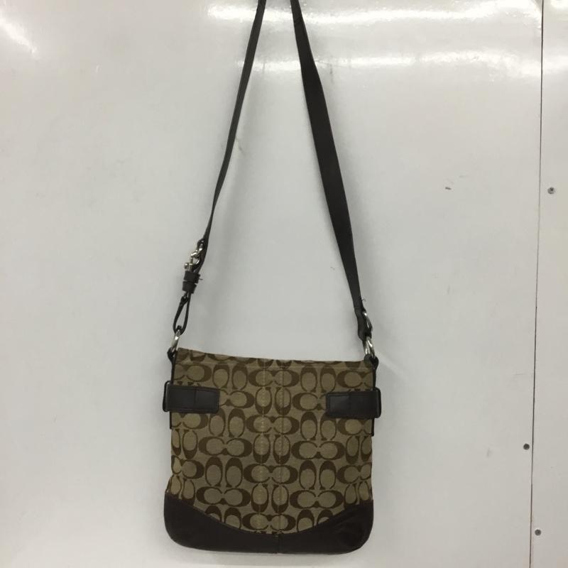 コーチ COACH ショルダーバッグ ショルダーバッグ F17088 シグネチャー 総柄 ベージュ / ベージュ / X 茶 / ブラウン / レディース USED 古着 中古 10137940