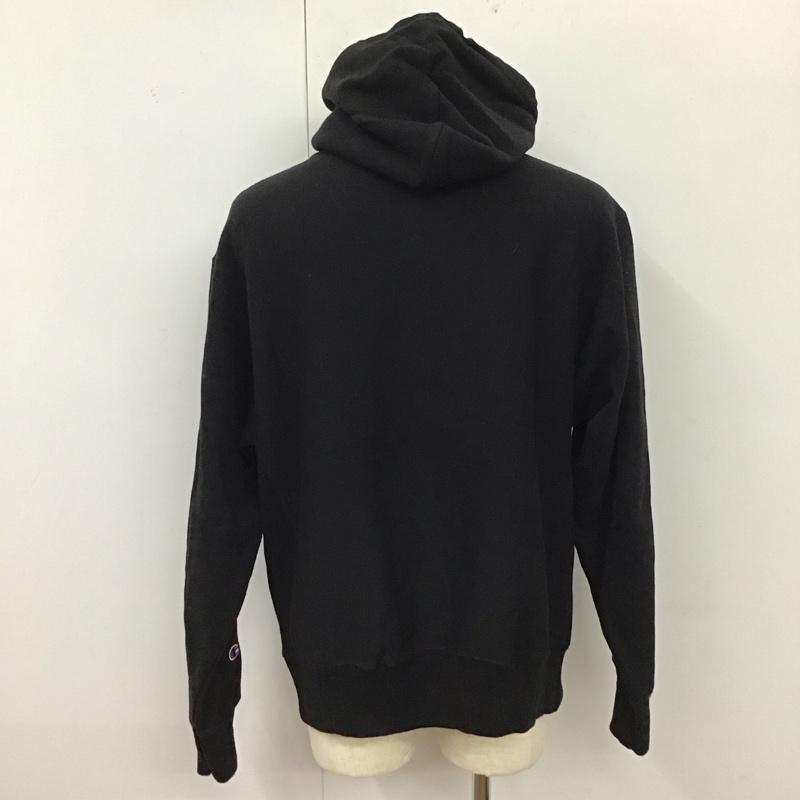 チャンピオン Champion パーカー 長袖 長袖パーカー フード付きパーカー プリントスウェット トレーナー プルオーバー L 無地 黒 / ブラック /  メンズ USED 古着 中古 10118289