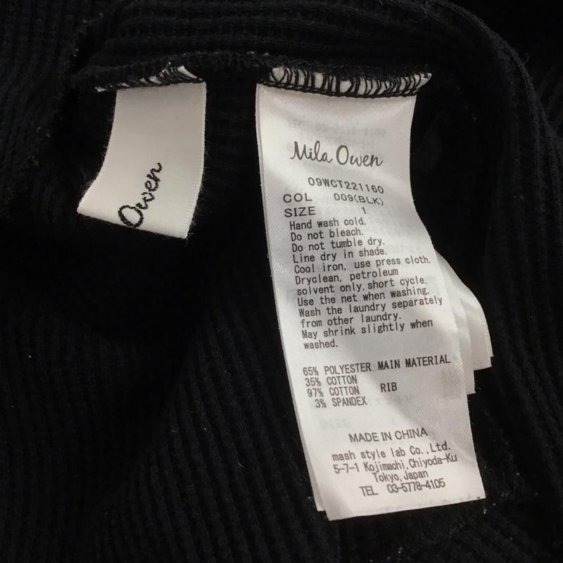 ミラオーウェン Mila Owen カットソー 長袖 09WCT221160 1 無地 黒 / ブラック / レディース USED 古着 中古 10148595