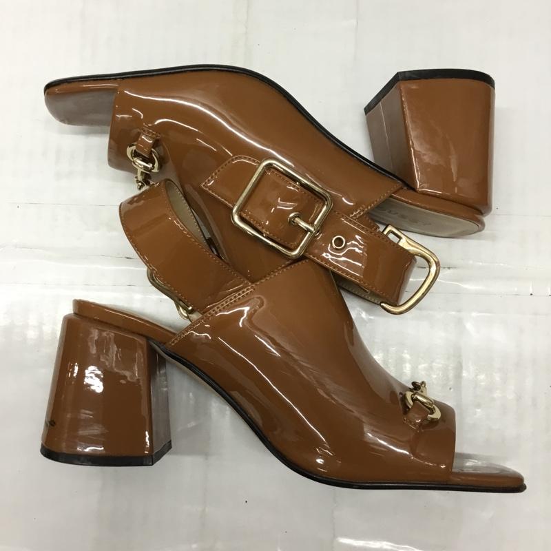 マウジー MOUSSY サンダル サンダル 太ヒール 24.5cm ワンポイント キャメル / キャメル / レディース USED 古着 中古 10113685