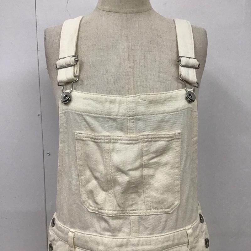 ナチュラルビューティーベーシック NATURAL BEAUTY BASIC サロペット・オーバーオール サロペット、オーバーオール 017-1240770 デニムジャンスカ ロングスカート オールインワン M 無地 白 / ホワイト / レディース USED 古着 中古 10110322