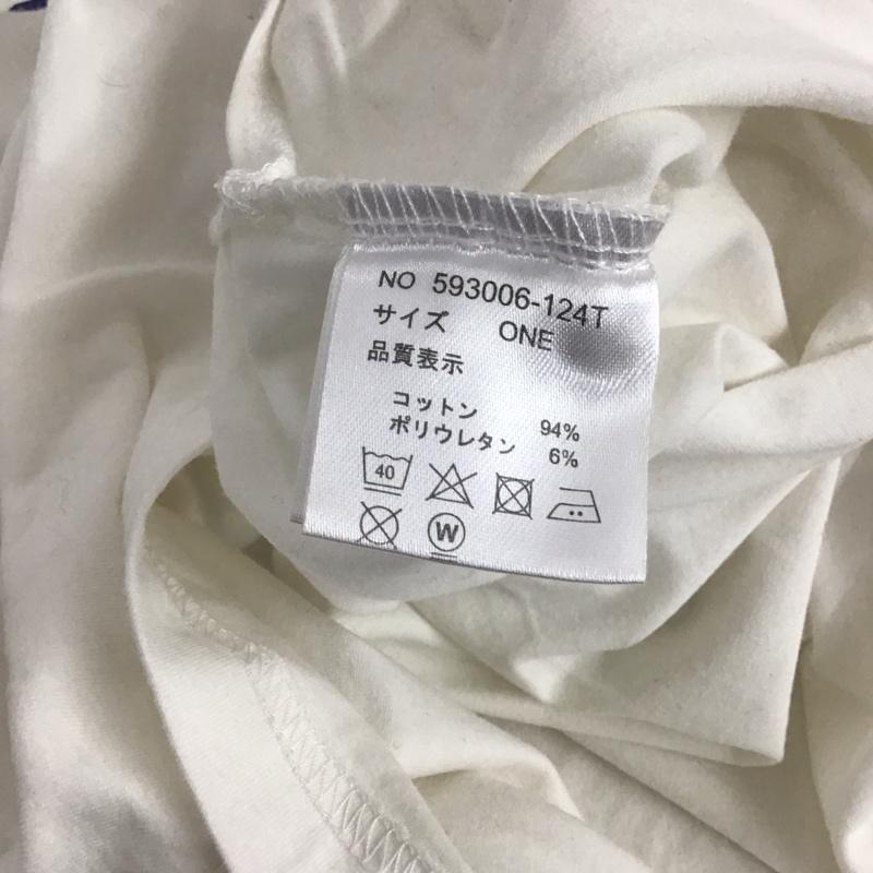 オズモーシス OSMOSIS カットソー 半袖 ONE SIZE ロゴ、文字 X プリント 白 / ホワイト / レディース USED 古着 中古 10144266