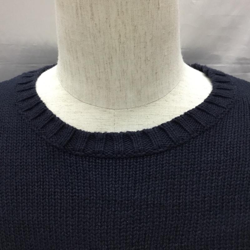 チャップス CHAPS ニット、セーター 長袖 長袖ニットカットソー ニット セーター クルーネックニット L ロゴ、文字 紺 / ネイビー / メンズ USED 古着 中古 10120448