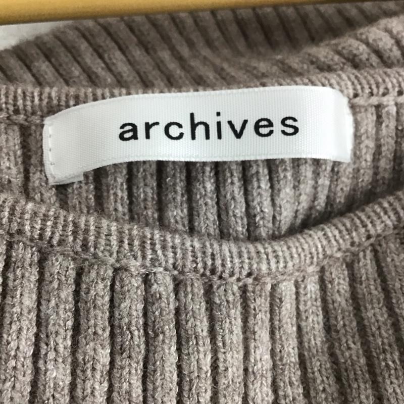 アルシーヴ archives ワンピース ロングスカート PM-20-169 バルーン袖ニットワンピース M 無地 紫 / パープル / レディース USED 古着 中古 10138653