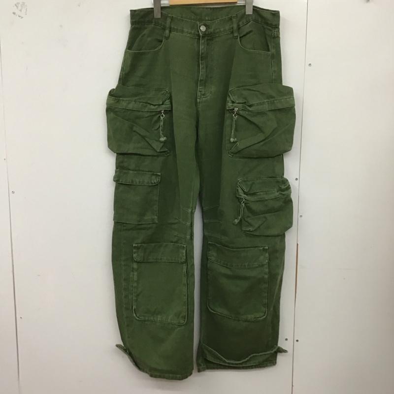 ザラ ZARA パンツ ワークパンツ、ペインターパンツ ワークパンツ ワイドパンツ カジュアルパンツ 無地 カーキ / カーキ / メンズ USED 古着 中古 10127146