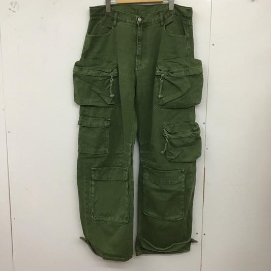 ザラ ZARA パンツ ワークパンツ、ペインターパンツ ワークパンツ ワイドパンツ カジュアルパンツ 無地 カーキ / カーキ /  メンズ USED 古着 中古 10127146