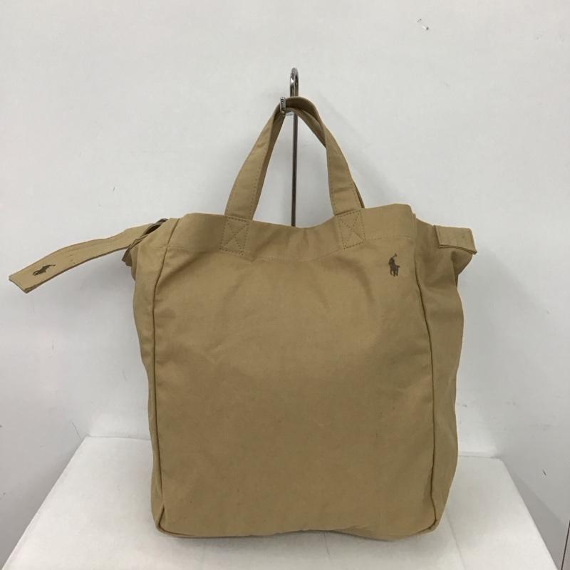 ポロラルフローレン POLO RALPH LAUREN トートバッグ トートバッグ キャンバス ショッパー トート 2WAY ショルダー ワンポイント ベージュ / ベージュ / メンズ USED 古着 中古 10126324