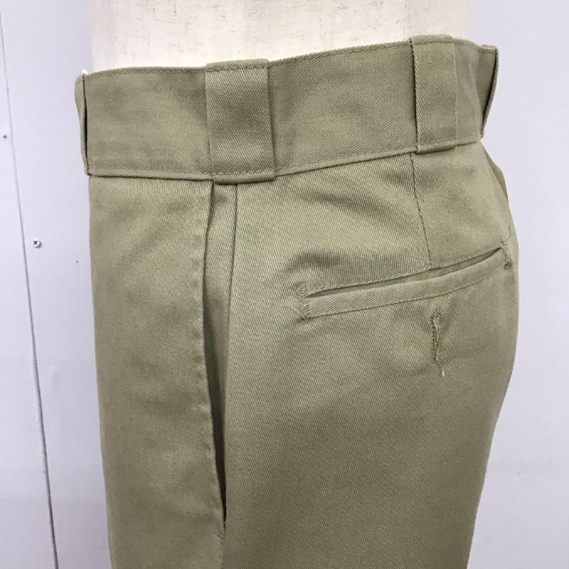 ディッキーズ Dickies パンツ ワークパンツ、ペインターパンツ ワークパンツ ワイドパンツ カジュアルパンツ 33インチ 無地 ベージュ / ベージュ /  メンズ USED 古着 中古 10122751