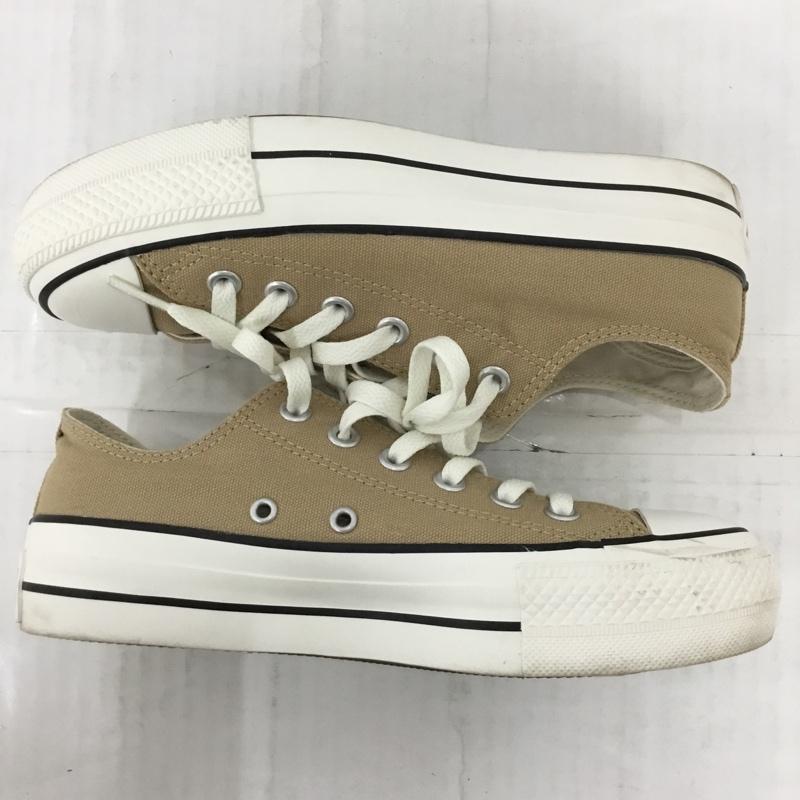 コンバース CONVERSE スニーカー スニーカー 5CL362 プラットフォーム 厚底 23.5cm 23.5cm ロゴ、文字 ベージュ / ベージュ / X 白 / ホワイト / レディース USED 古着 中古 10109893