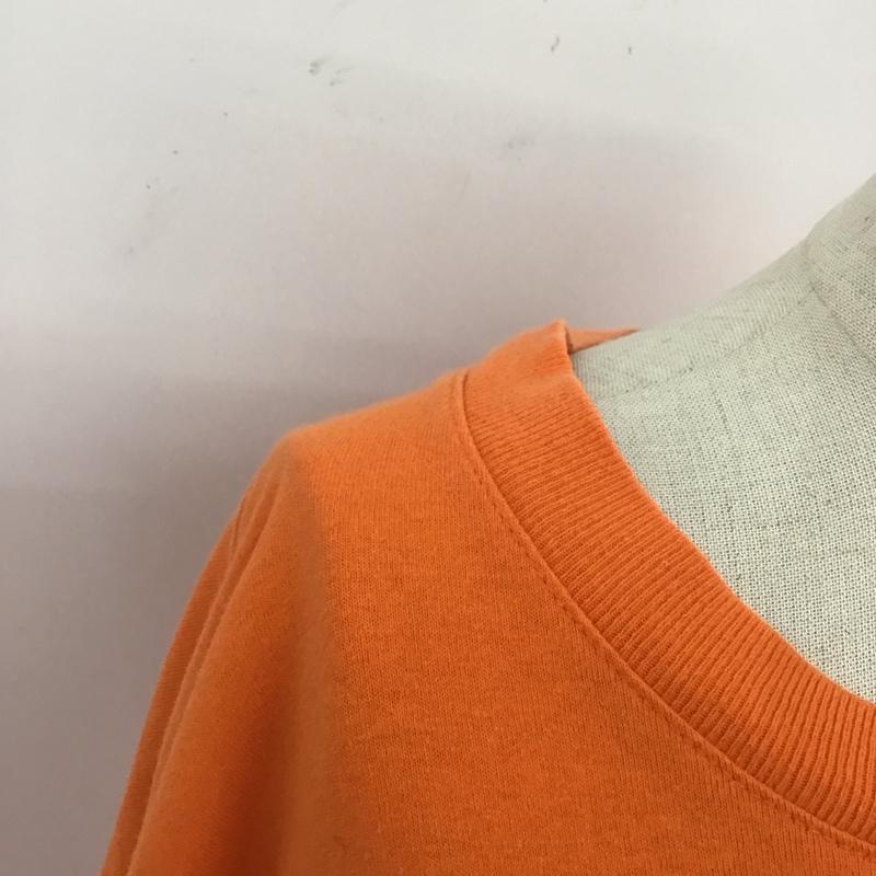 マークバイマークジェイコブス MARC by MARC JACOBS カットソー 長袖 長袖カットソー クルーネックカットソー ロングスリーブカットソー プリントTシャツ XS プリント 橙 / オレンジ /  メンズ USED 古着 中古 10109831