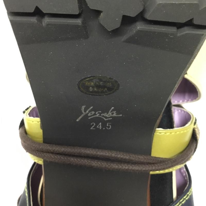 ヨースケ YOSUKE サンダル サンダル 2601028 厚底 プラットフォーム 24.5cm 24.5cm 無地 茶 / ブラウン / X 紺 / ネイビー / X ベージュ / ベージュ / X カーキ / カーキ / レディース USED 古着 中古 10109204
