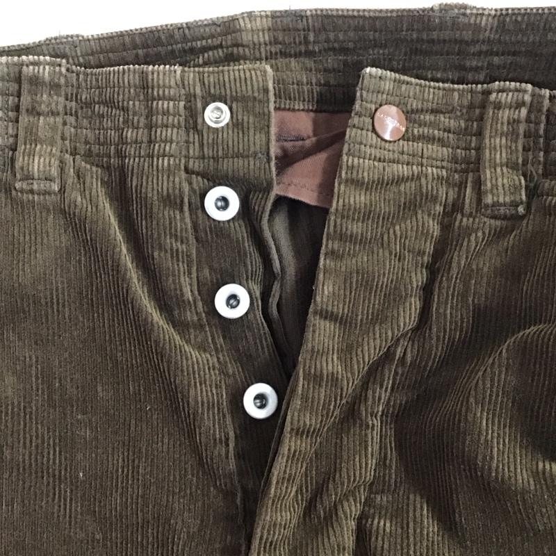ササフラス SASSAFRAS パンツ デニム、ジーンズ コーデュロイパンツ ワイドパンツ ストレートパンツ カジュアルパンツ S 無地 茶 / ブラウン /  メンズ USED 古着 中古 10124843