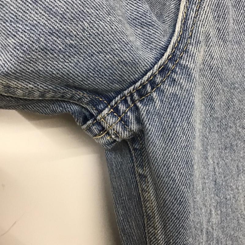 ザラ ZARA パンツ デニム、ジーンズ デニムパンツ ワイドパンツ カジュアルパンツ クラッシュデニムパンツ 40 ダメージ加工 インディゴ / インディゴ /  メンズ USED 古着 中古 10125650