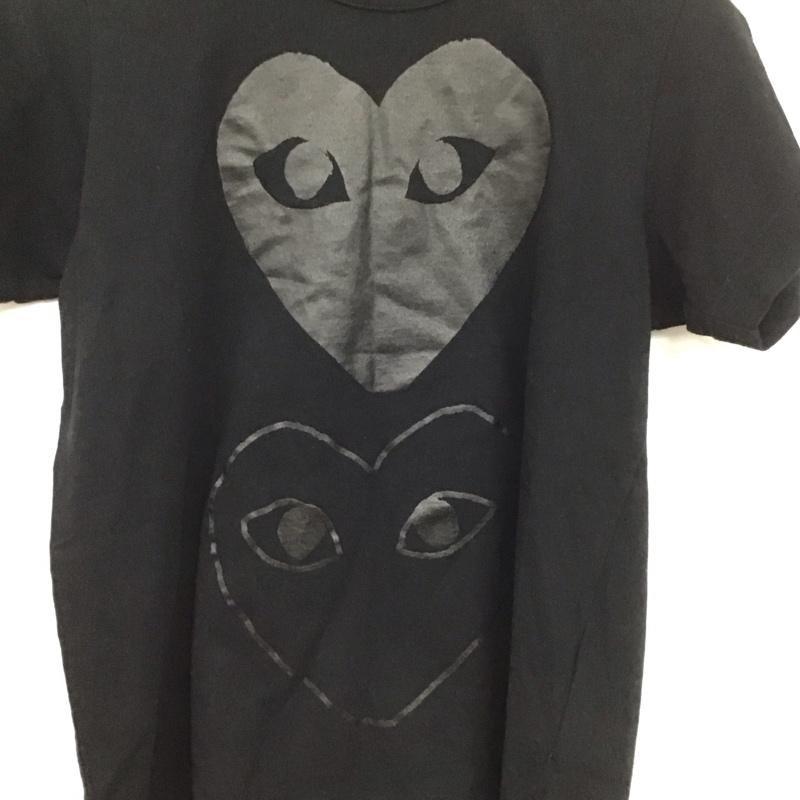 プレイコムデギャルソン PLAY COMME des GARCONS Tシャツ 半袖 L プリント 黒 / ブラック / レディース USED 古着 中古 10129863