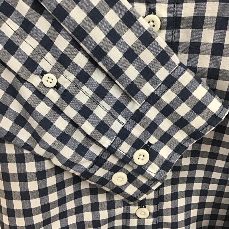 モンベル mont-bell シャツ、ブラウス 長袖 長袖シャツ カラーシャツ ポケットシャツ 長袖カットソー チェックシャツ L チェック 白 / ホワイト / X 青 / ブルー / レディース USED 古着 中古 10110257
