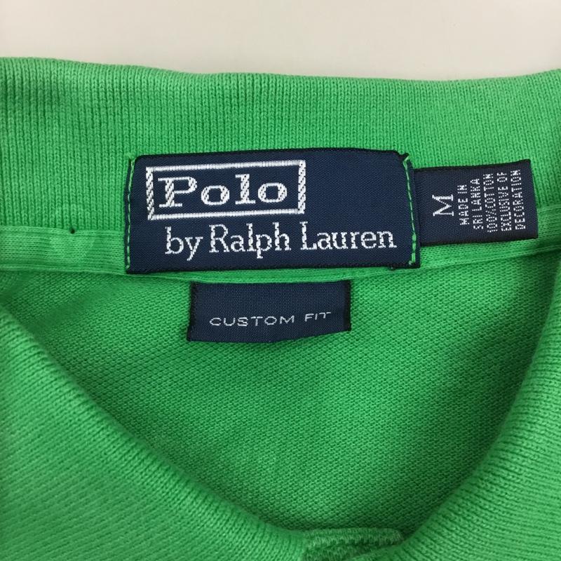 ポロバイラルフローレン Polo by RALPH LAUREN ポロシャツ 半袖 半袖ポロシャツ カラーシャツ 半袖カットソー M ロゴ、文字 緑 / グリーン / メンズ USED 古着 中古 10108541