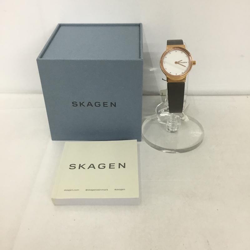 スカーゲン SKAGEN 腕時計 アナログ(クォーツ式) SKW2669 箱有 ロゴ、文字 灰 / グレー / レディース USED 古着 中古 10127295