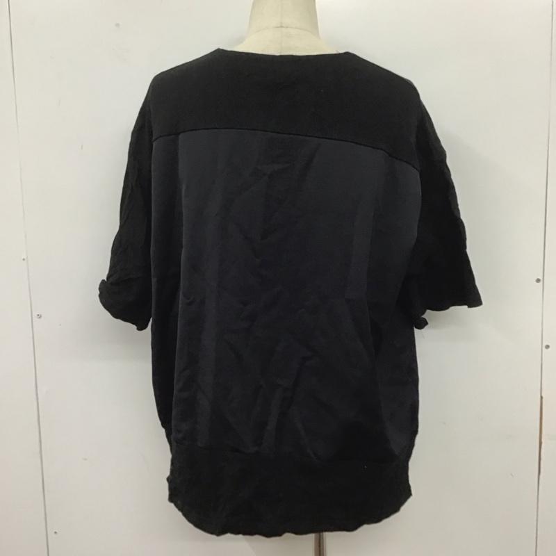 ハレ HARE カットソー 半袖 半袖カットソー クルーネックカットソー フリルカットソー 切り替えカットソー M 無地 黒 / ブラック / X 紺 / ネイビー / メンズ USED 古着 中古 10106733