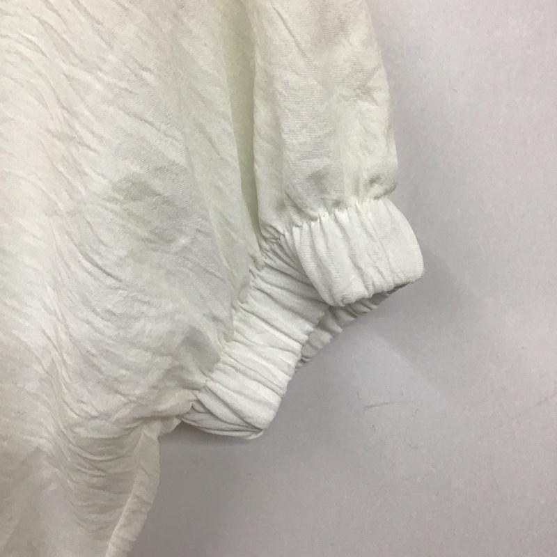 ザラ ZARA カットソー 半袖 半袖カットソー 無地Tシャツ クルーネックカットソー M 無地 白 / ホワイト / レディース USED 古着 中古 10129533