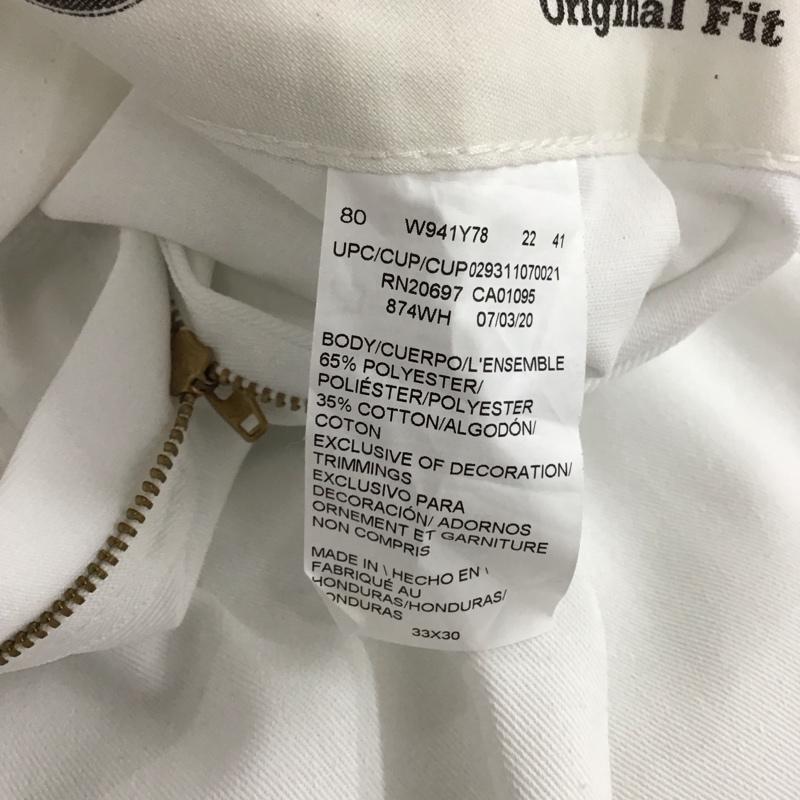 ディッキーズ Dickies パンツ ワークパンツ、ペインターパンツ 33インチ 無地 白 / ホワイト / メンズ USED 古着 中古 10150660