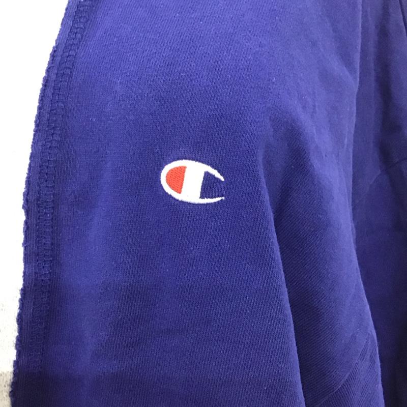 チャンピオン Champion Tシャツ 半袖 CW-P317 オーバーサイズ L ワンポイント 灰 / グレー / X 紺 / ネイビー / レディース USED 古着 中古 10112257