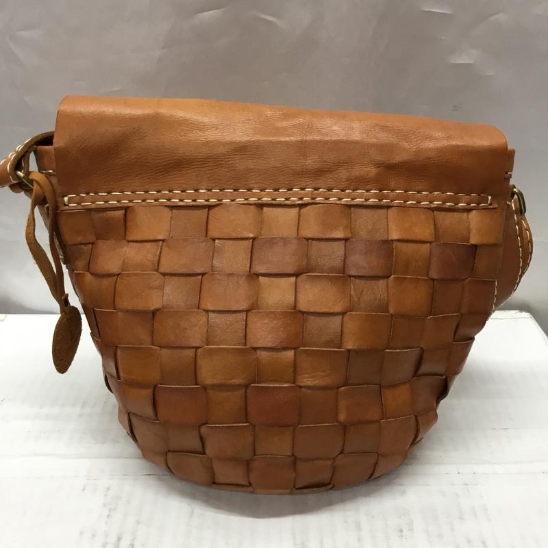 ニコアンド niko and... ショルダーバッグ ショルダーバッグ メッシュ 編み込み レザー 無地 茶 / ブラウン / レディース USED 古着 中古 10106886