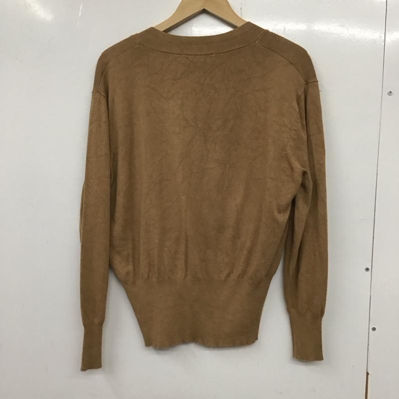 ザラ ZARA カーディガン 長袖 L 無地 茶 / ブラウン / レディース USED 古着 中古 10133661