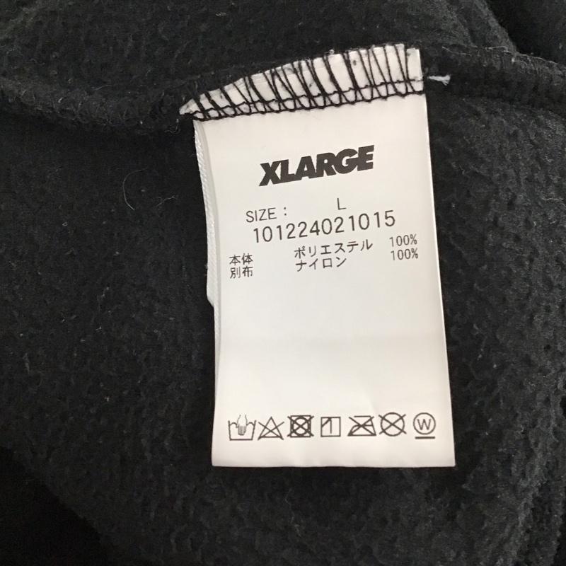 エクストララージ XLARGE ジャケット、上着 ジャケット、ブレザー フリースジャケット プルオーバー スタンドネック L ロゴ、文字 黒 / ブラック / メンズ USED 古着 中古 10130124