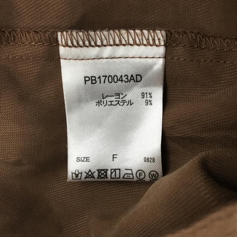 ページボーイ PAGEBOY シャツ、ブラウス 長袖 長袖シャツ カラーシャツ ポケットシャツ 長袖カットソー FREE 無地 茶 / ブラウン / レディース USED 古着 中古 10122182