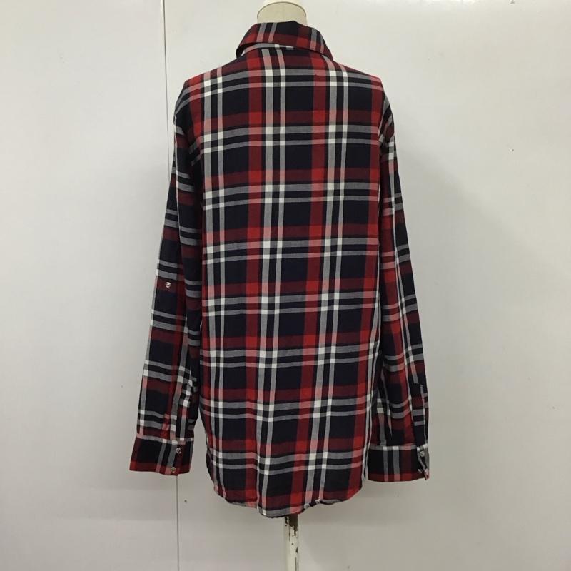 ザラウーマン ZARA WOMAN シャツ、ブラウス 長袖 ワークシャツ XS チェック 赤 / レッド / X 紺 / ネイビー / X 白 / ホワイト / レディース USED 古着 中古 10113478