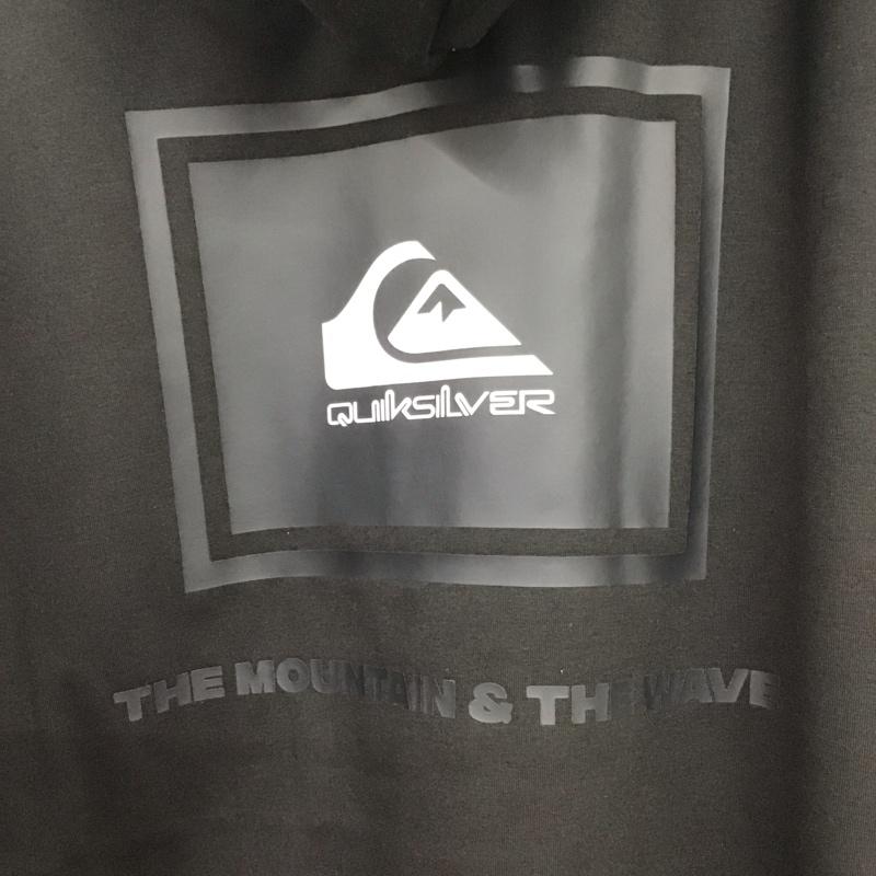 クイックシルバー Quiksilver パーカー 長袖 長袖パーカー プルオーバーパーカー スウェット M ロゴ、文字 黒 / ブラック / メンズ USED 古着 中古 10133126