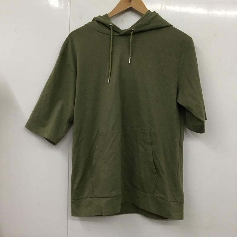 イッカ ikka パーカー 半袖 21SSCS-1863 プルオーバー M 無地 カーキ / カーキ / レディース USED 古着 中古 10117057