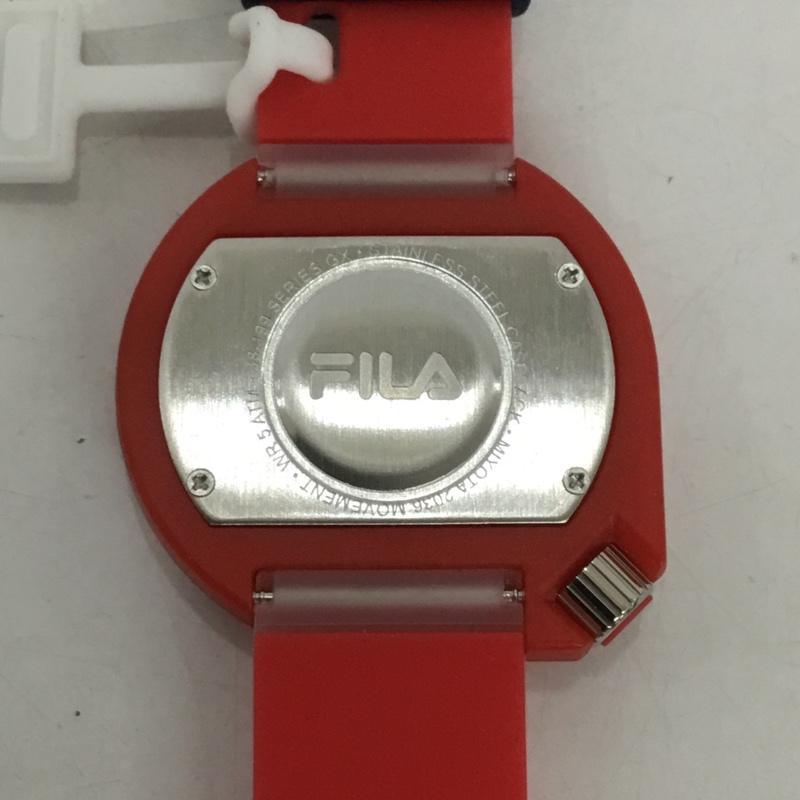 フィラ FILA 腕時計 アナログ(クォーツ式) 38-199-010 箱有 ロゴ、文字 赤 / レッド / メンズ USED 古着 中古 10134959
