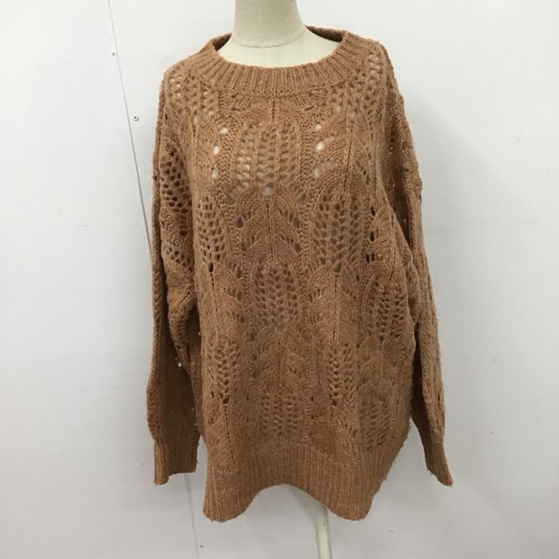 ローリーズファーム LOWRYS FARM ニット、セーター 長袖 FREE 茶 / ブラウン / レディース USED 古着 中古 10125046