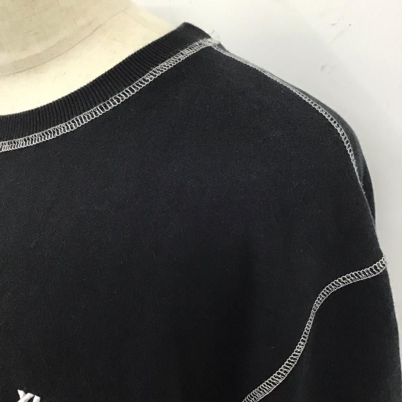 エクストララージ XLARGE トレーナー 長袖 長袖トレーナー スウェット クルーネック リブスウェットカットソー XL ロゴ、文字 黒 / ブラック /  メンズ USED 古着 中古 10119916