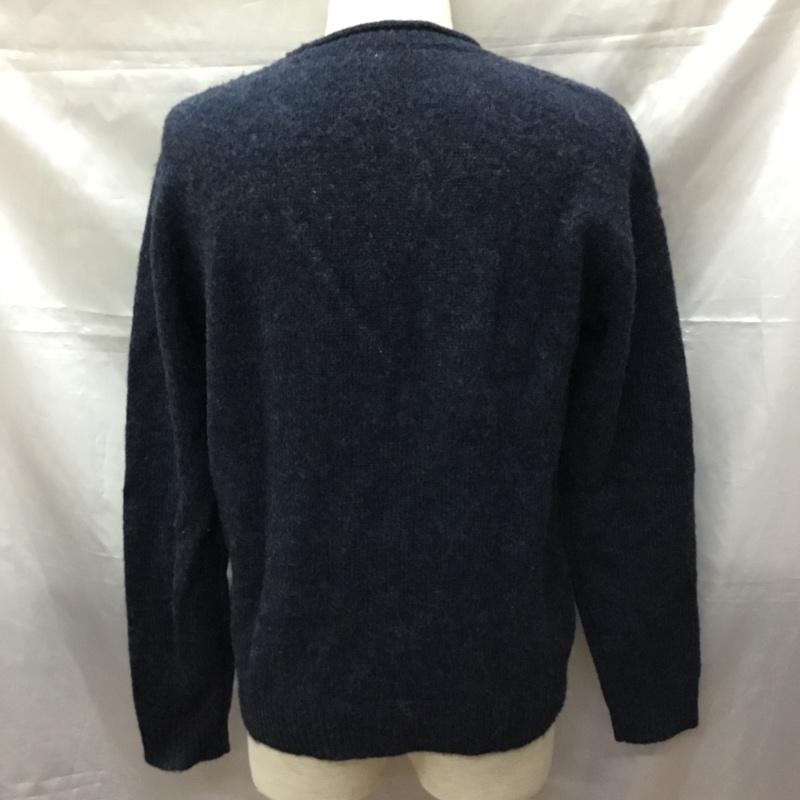 エーグル AIGLE ニット、セーター 長袖 長袖ニットカットソー ニット セーター クルーネックニット M 無地 紺 / ネイビー /  メンズ USED 古着 中古 10113331