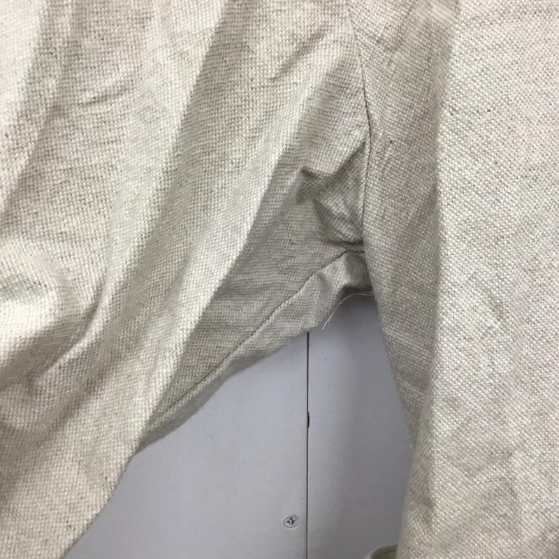 ザラ ZARA ジャケット、上着 ジャケット、ブレザー 0068 021 710 ノーカラー Vネック M 無地 アイボリー / アイボリー / X 黒 / ブラック / レディース USED 古着 中古 10129171