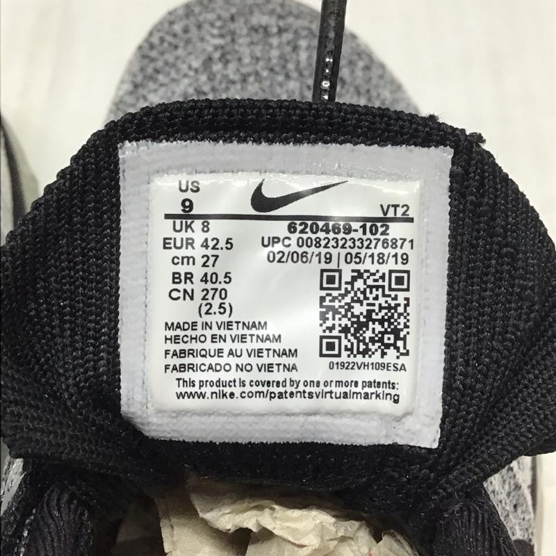 ナイキ NIKE スニーカー スニーカー 620469-102 FLYKNIT MAX 27cm 箱有 27.0cm ロゴ、文字 白 / ホワイト / X 黒 / ブラック / メンズ USED 古着 中古 10116444