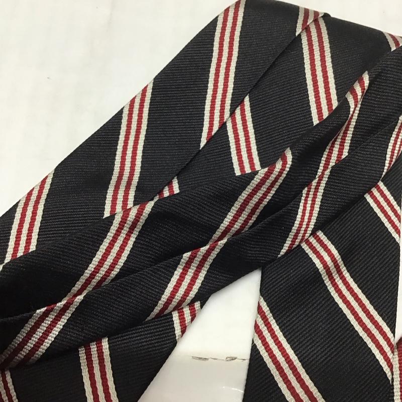 ブルックスブラザーズ BROOKS BROTHERS ネクタイ ネクタイ シルク USA製 ストライプ 黒 / ブラック / X 白 / ホワイト / X 赤 / レッド / メンズ USED 古着 中古 10113411
