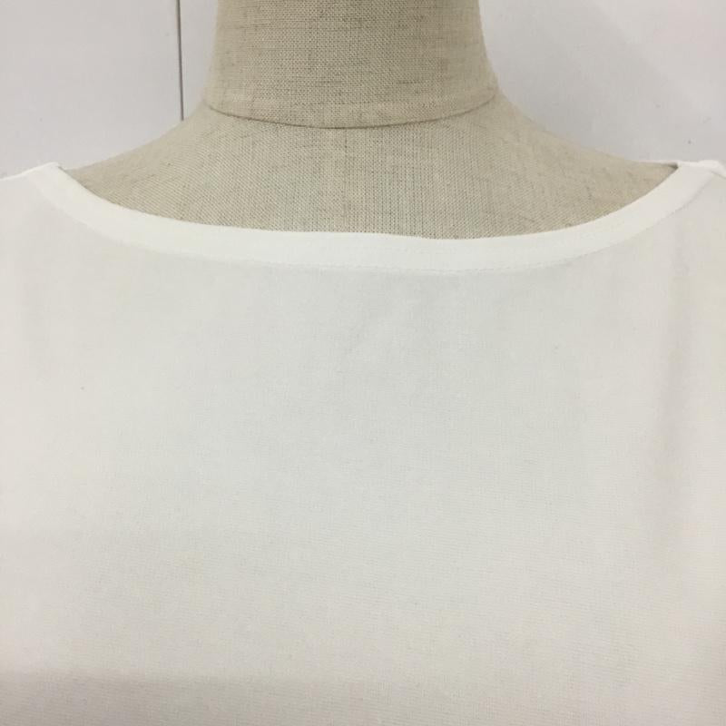ローフ loaf カットソー 半袖 595006-440T スナップスリットロングTシャツ 半袖カットソー 変型 ロングカットソー 無地 白 / ホワイト / レディース USED 古着 中古 10110027